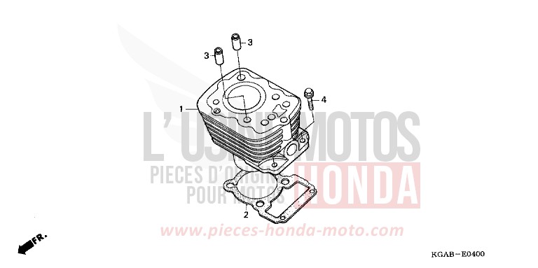 CYLINDER for CG125 TITAN ES FORCE SILVER METALLIC (NH411) from 2004